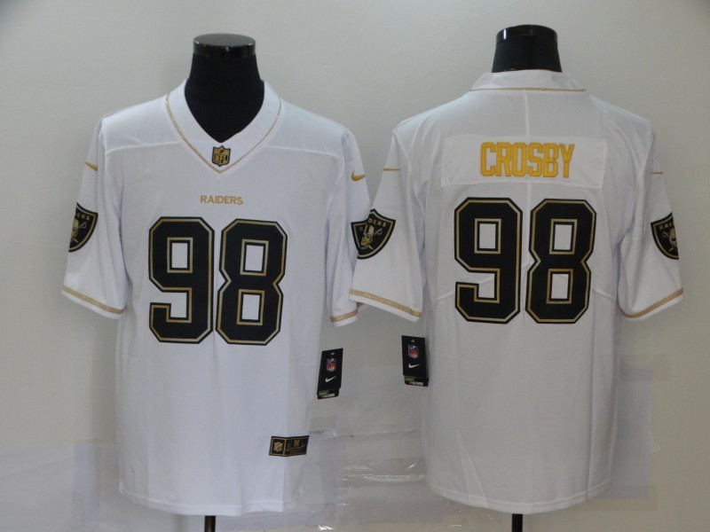 Men's Las Vegas Raiders Maxx Crosby #98 White Jersey
